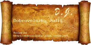 Dobrovolszky Judit névjegykártya