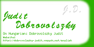judit dobrovolszky business card